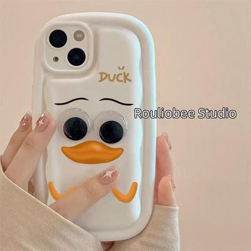 Flat billed duck air cushion stereoscopic eyes