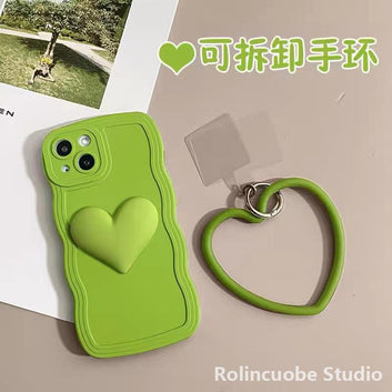 Fruit green heart shaped love ring
